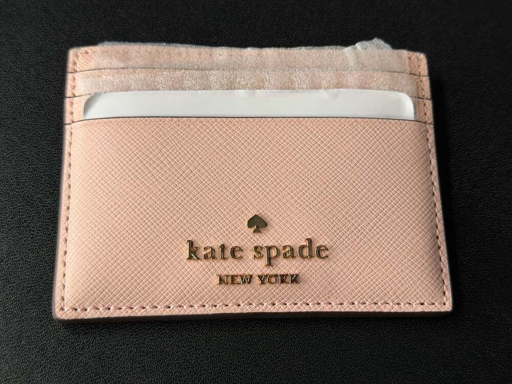 Kate Spade Madison Conch Pink Saffiano Leather Card Holder KC582 New with Tag - Picture 3 of 10